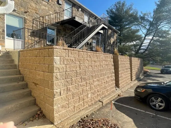 Commercial Hardscape project in upper southampton township, pa